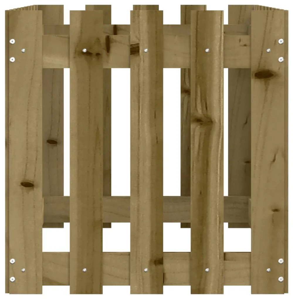 Canteiro elevado c/ design cerca 100x50x50 cm pinho impregnado