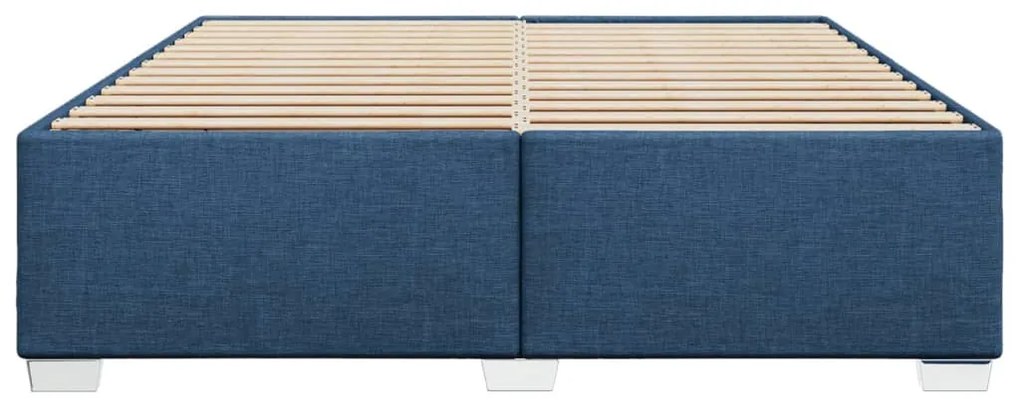 Estrutura de cama sem colchão 180x200 cm tecido azul