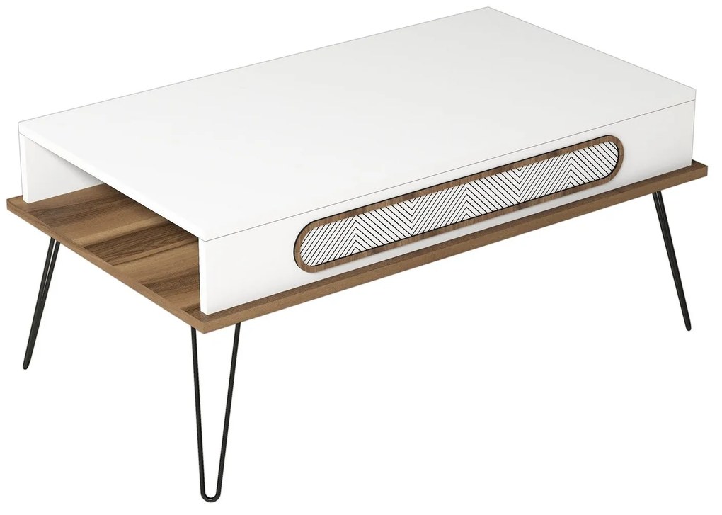 Mesa de Centro Ekol – Branco – 105x45,8x56 cm