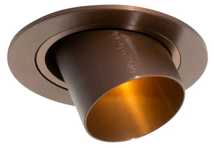 Foco embutido moderno bronze escuro GU10 35mm redondo inclinável - Installa Moderno