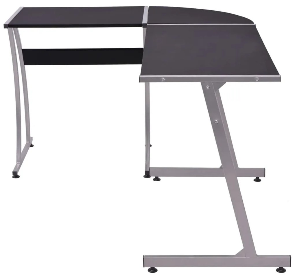 Mesa de canto em forma de L preto