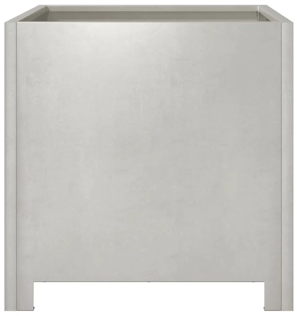 Vaso/floreira de jardim 2 pcs 40x40x40 cm aço inoxidável