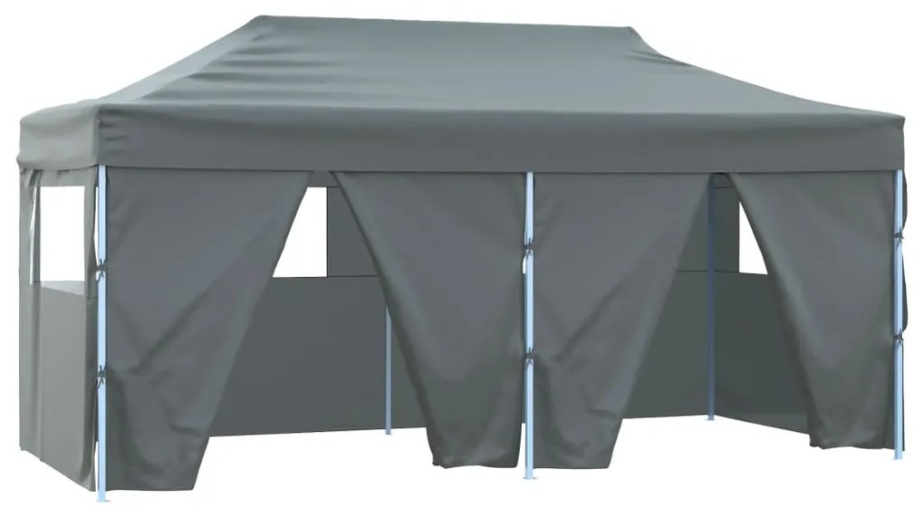 Tenda dobrável profissional festas 4 paredes 3x6m aço antracite