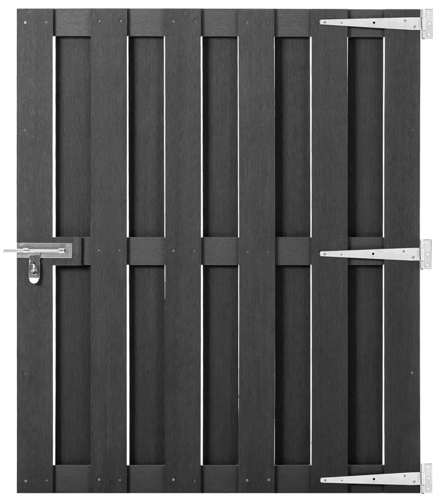 318103 vidaXL Portão de jardim 100x112 cm WPC cinzento