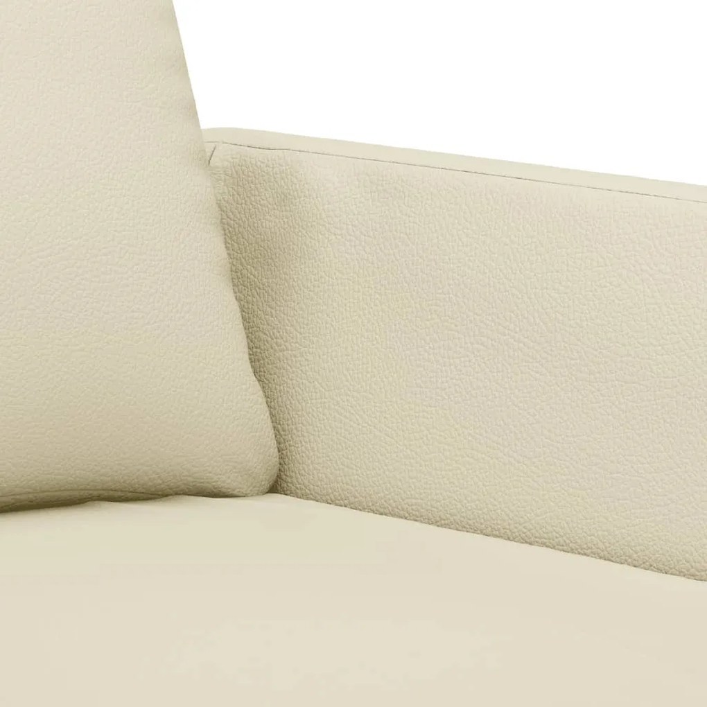 Poltrona 60 cm couro artificial creme