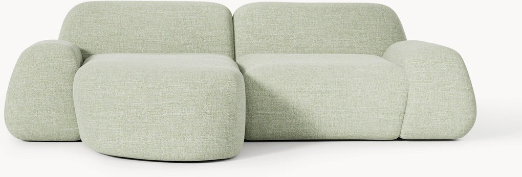 Sofá de canto modular em bouclé Wolke (3 lugares)
