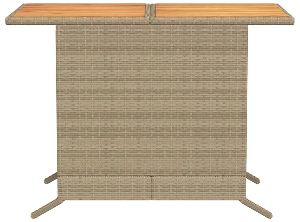 3 pcs conjunto bistrô com almofadões vime PE bege