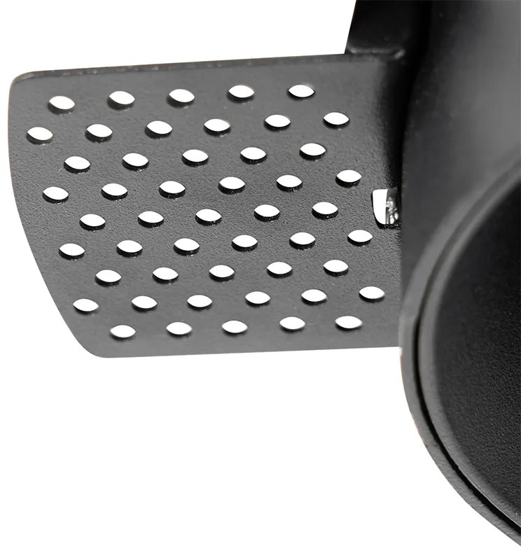 Foco embutido moderno preto GU10 redondo sem moldura - Oneon