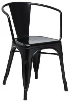 Cadeira empilhável LIX com braços Preto - Sklum