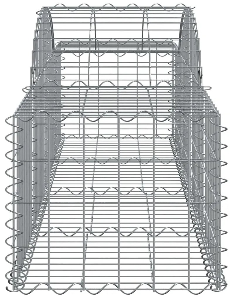 Cestos gabião arqueados 18pcs 200x50x40/60 cm ferro galvanizado