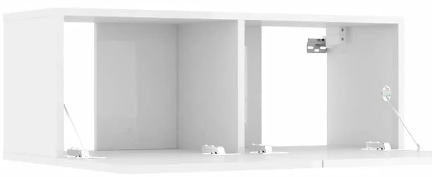 Móveis TV 2pcs 80x30x30cm derivados de madeira branco brilhante