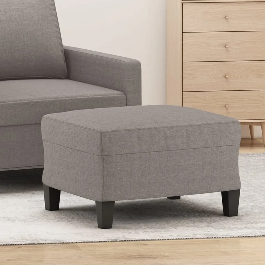 vidaXL Apoio de pés 60x50x41 cm tecido cinza-acastanhado
