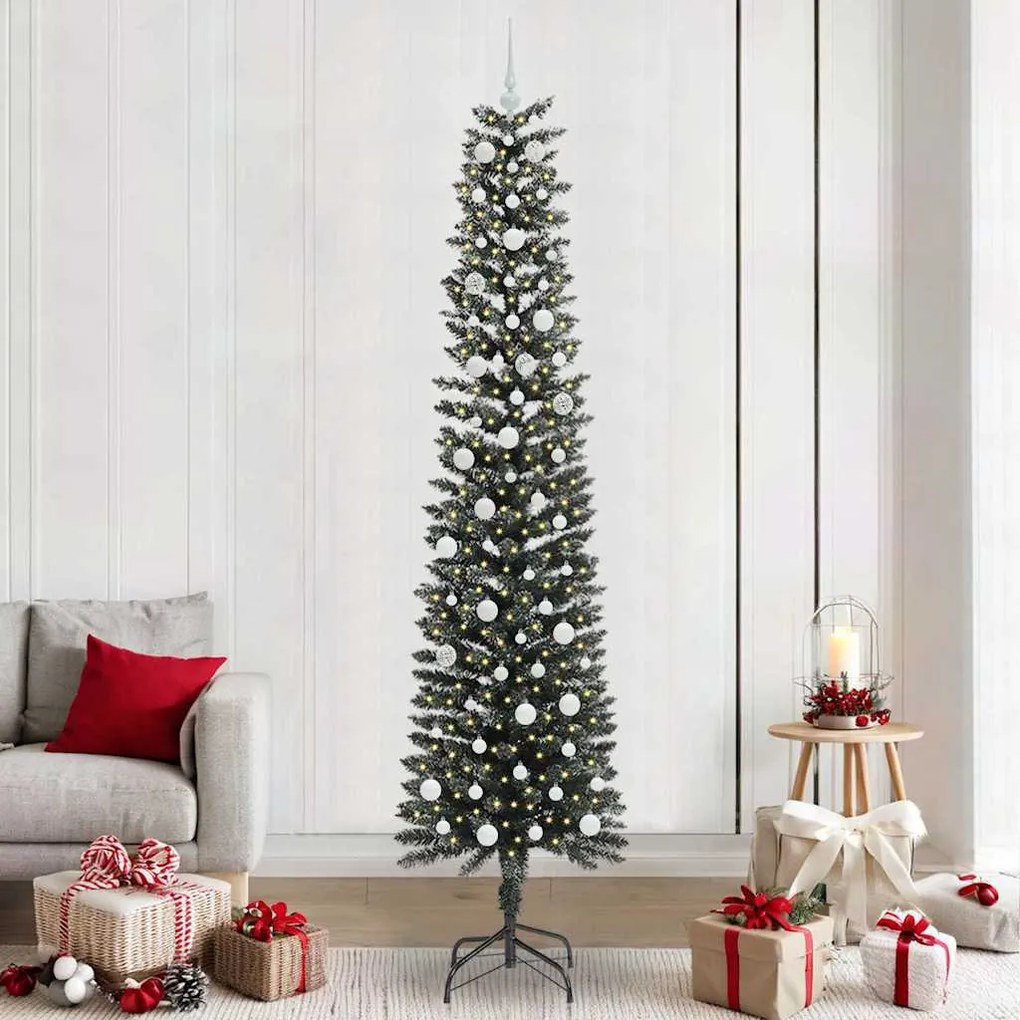 vidaXL Árvore de Natal Artificial Verde 240 cm PVC, Plástico e Aço