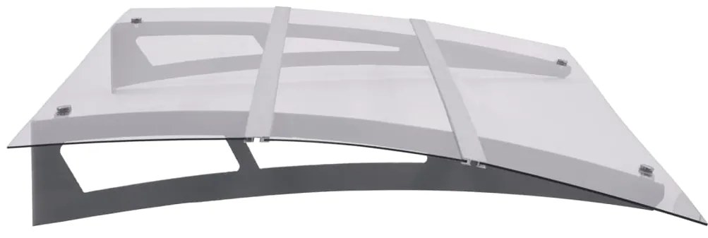 Toldo para porta 150x90 cm PET prateado e transparente