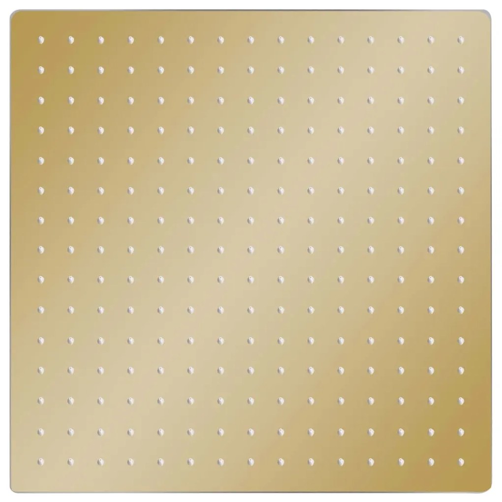 Cabeça de chuveiro quadrada 40x40 cm aço inoxidável dourado