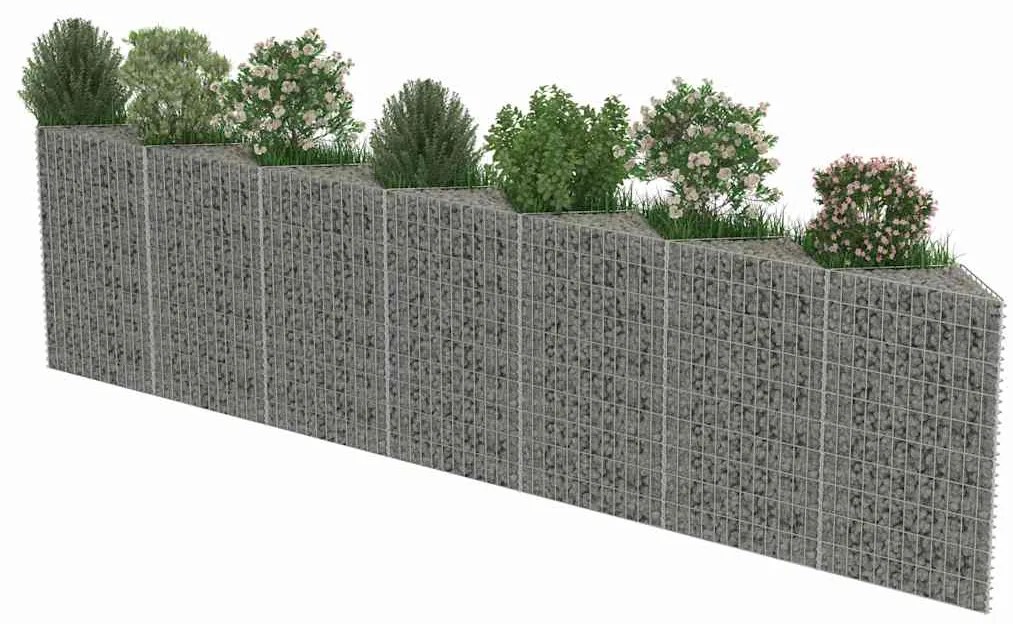 Muro gabião em aço galvanizado 450x30x100 cm