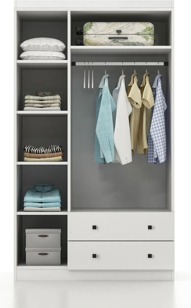 Roupeiro Lavinia – Branco – 105x210x50 cm