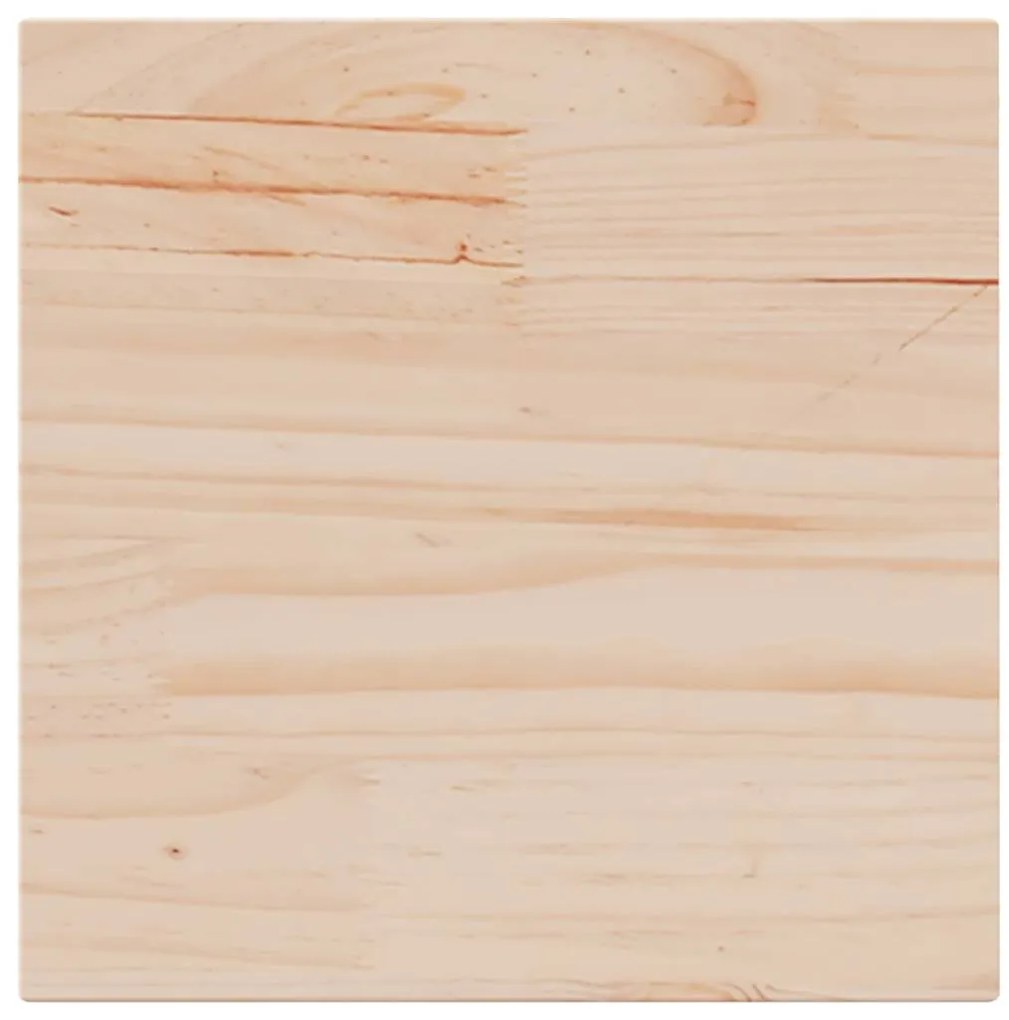 Tampo de mesa quadrado 40x40x2,5 cm pinho maciço branco