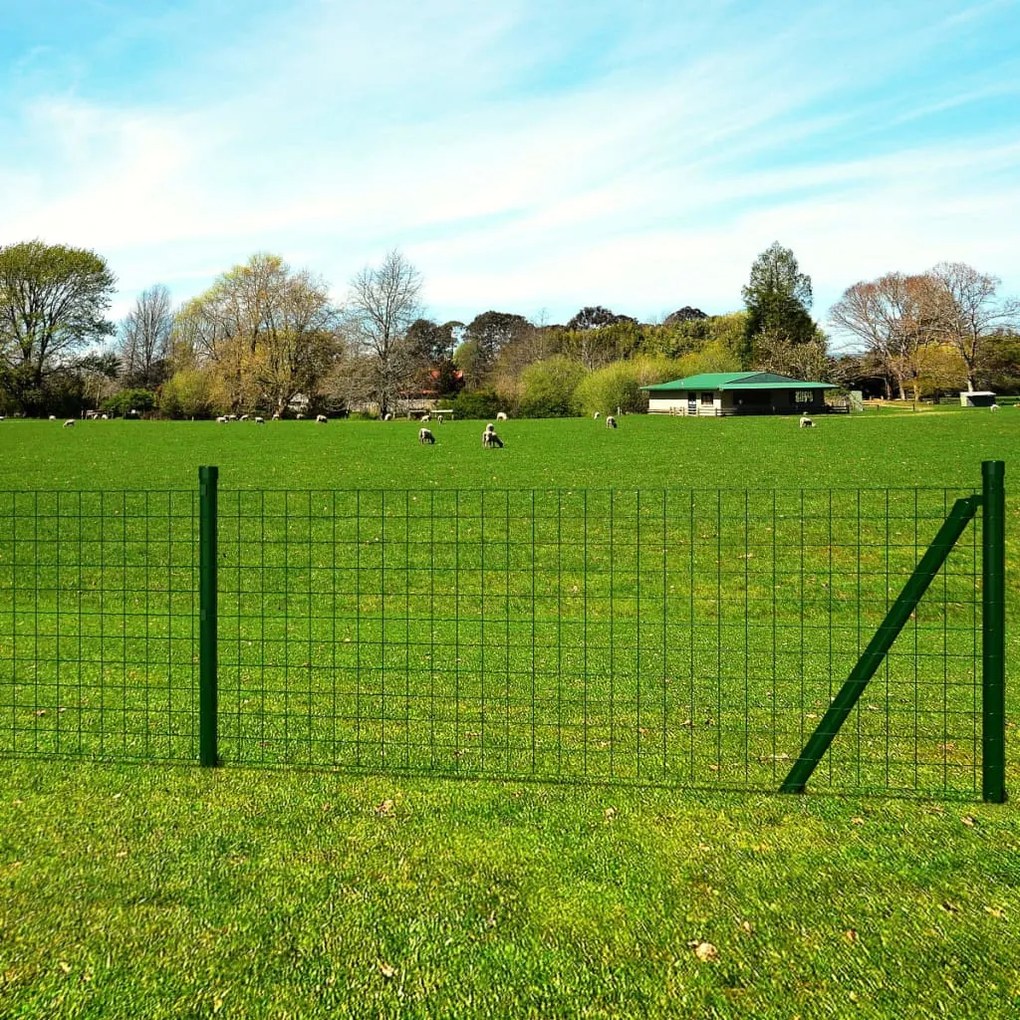 Cerca 25x0,8 m aço verde