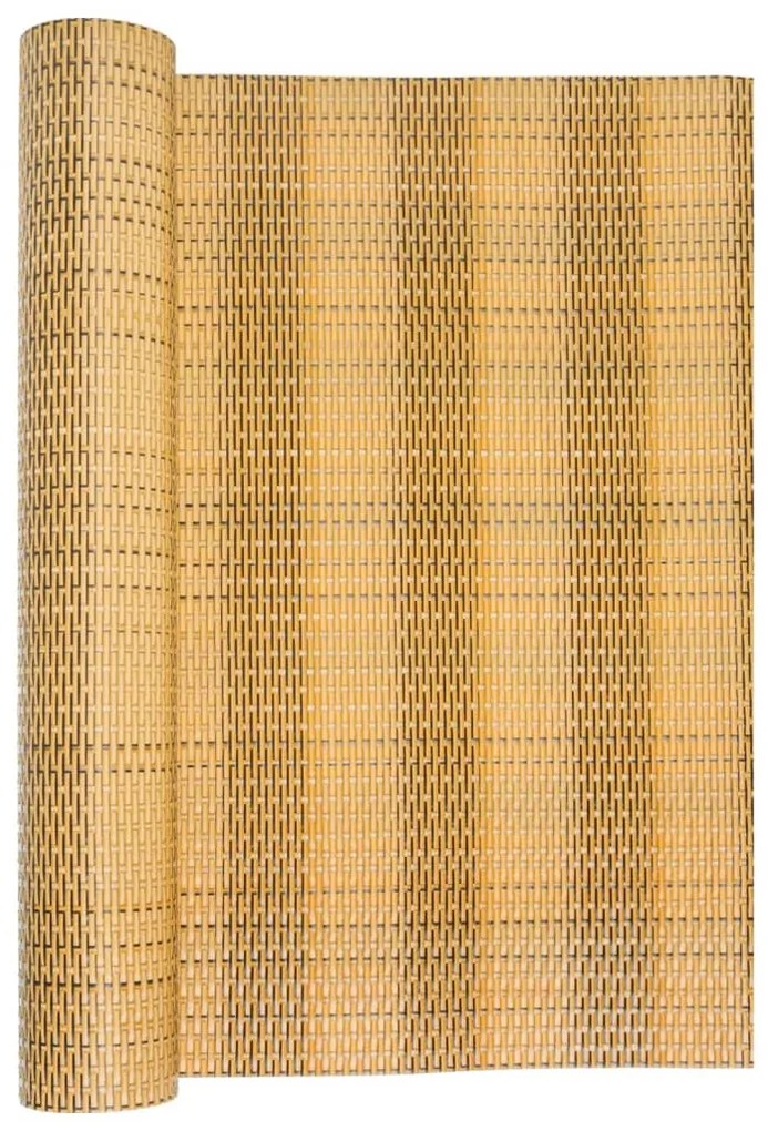 Tela de varanda 400x80 cm vime PE castanho-claro