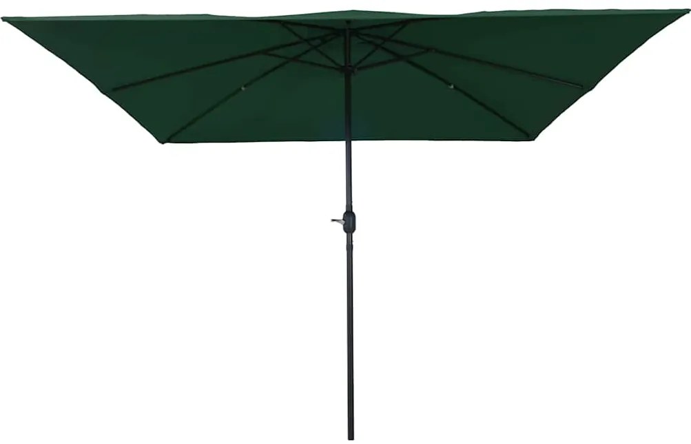 Guarda-sol Quadrado de Jardim 295 x 245 cm Verde