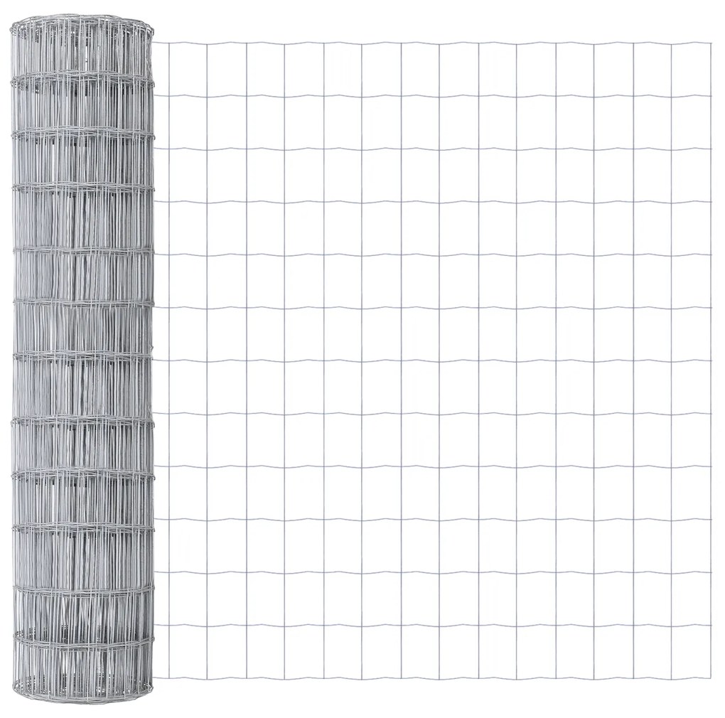 Cerca Euro com 13 Postes 1,2x25 m Aço Galvanizado