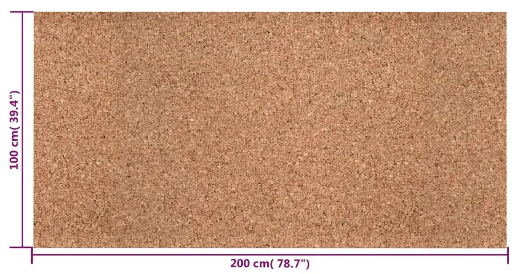 Rolo de cortiça 100x200 cm 2 mm