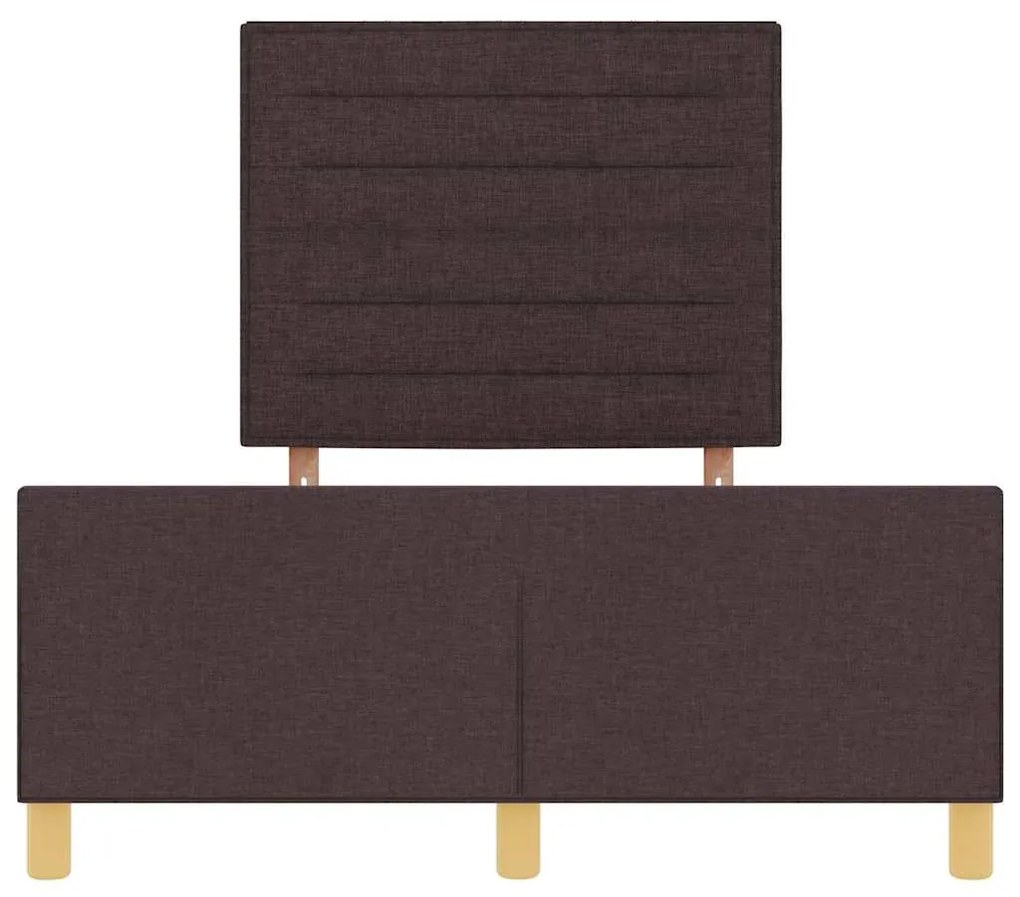 Cama vidaXL Castanho Escuro 120x200 cm Tecido