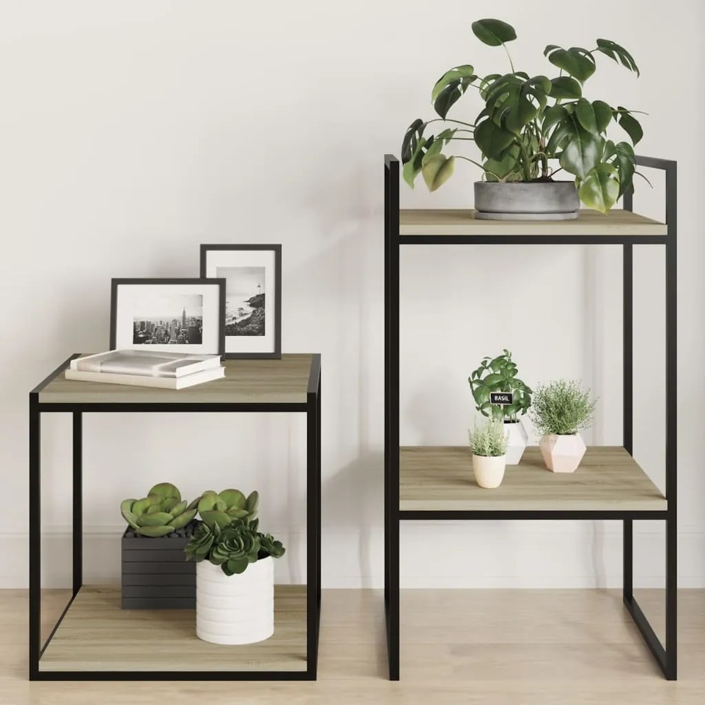 vidaXL Prateleiras estante 4pcs 40x40x1,5cm contraplacado cor carvalho