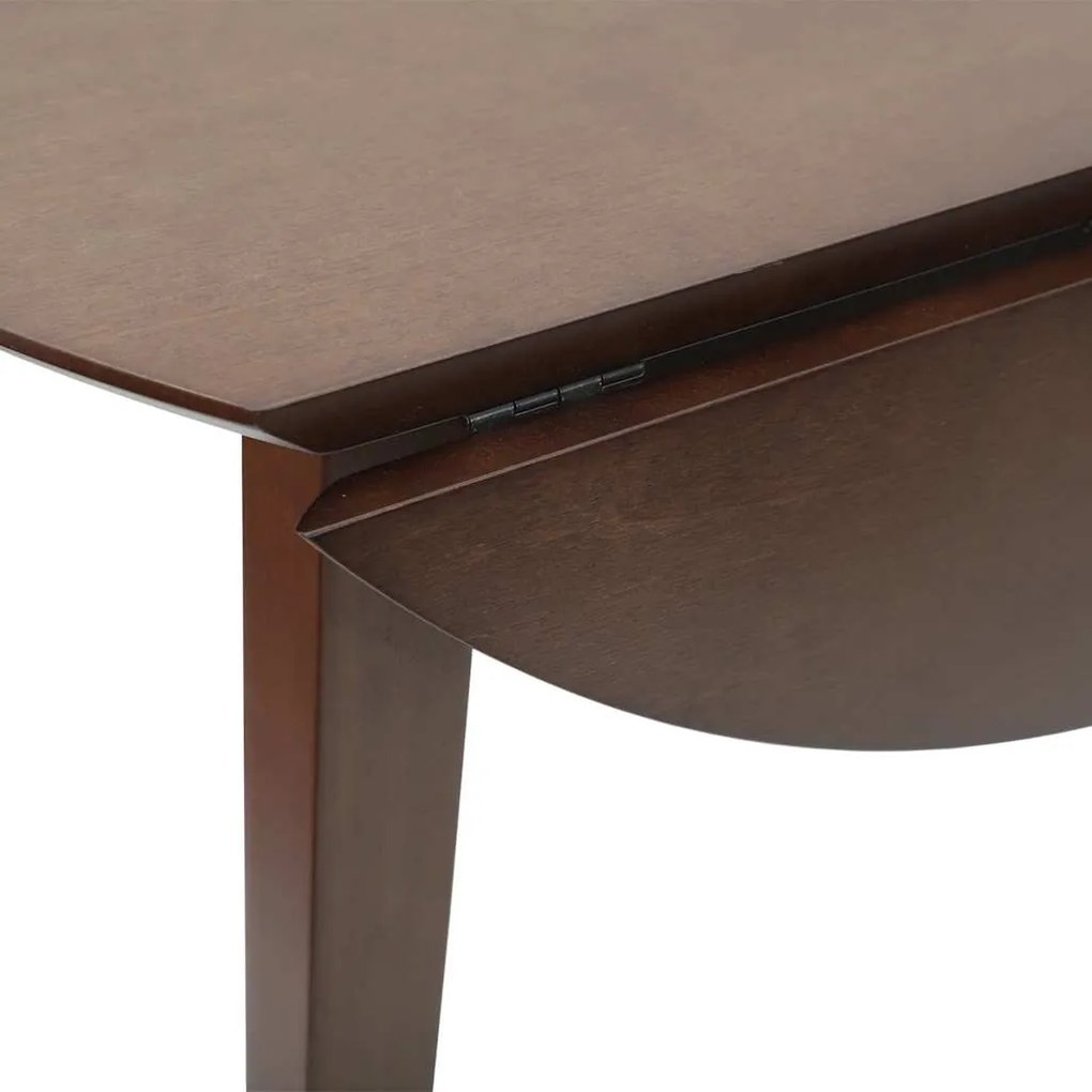 Mesa de jantar madeira seringueira maciça castanho
