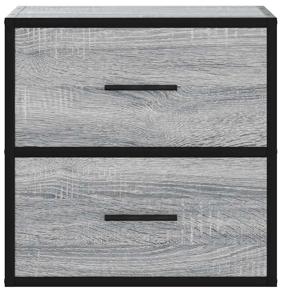 Mesa de cabeceira de parede 40x31x39,5 cm cinzento sonoma