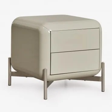 Pack De 2 Mesas De Cabeceira 45x45 Cm Em Mdf Alazne Verde Laurel - Sklum