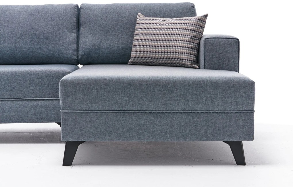 Sofá-Cama de Canto Efsun – Azul – 300 x 78 x 202 cm