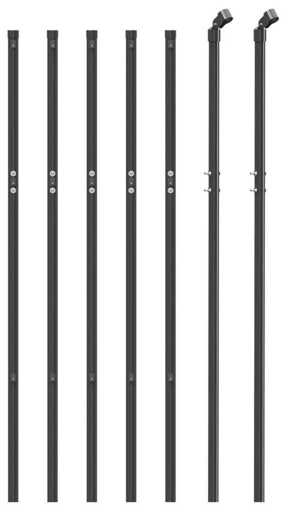 Cerca de malha de arame 0,8x10 m aço galvanizado antracite