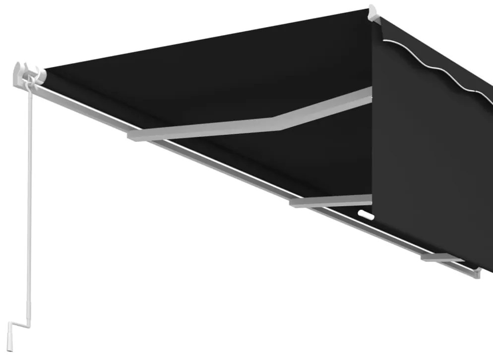 Toldo retrátil manual com estore 6x3 m antracite