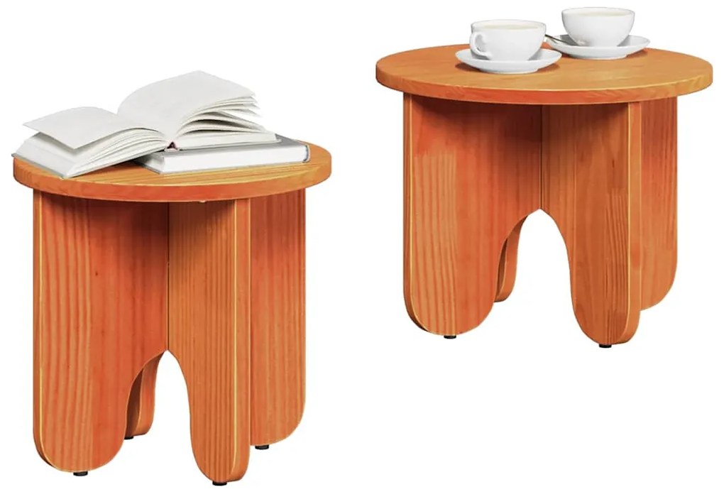 Conjunto de Mesas de Café 2 pcs Castanho-mel