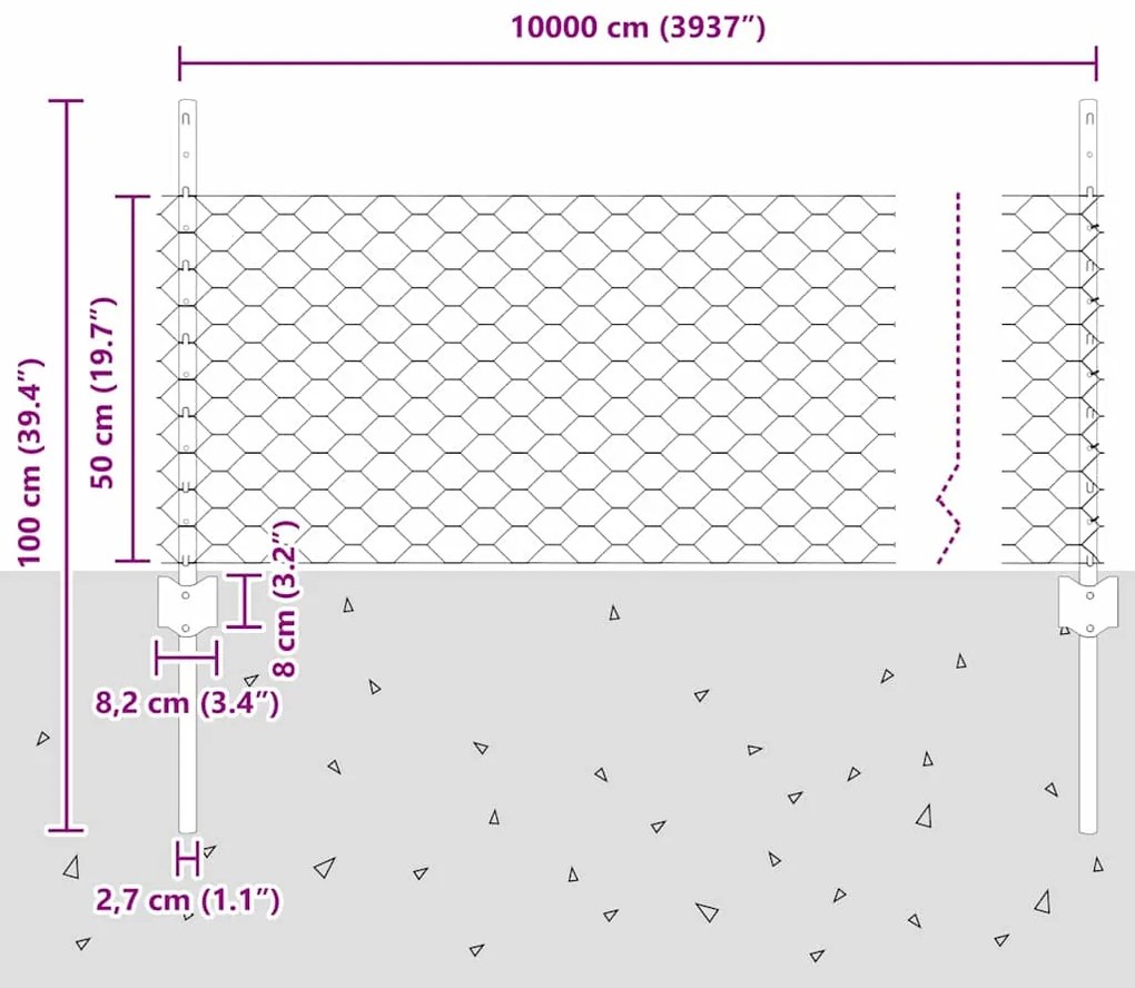 Postes de Cerca 11 pcs U-Channel Cinza 60 cm Aço