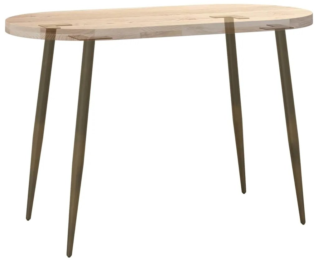 Pés de mesa de console formato cônico 4 peças aço natural 72-73 cm aço