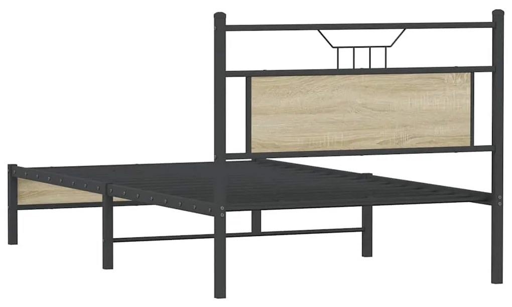Estrutura cama s/ colchão derivados de madeira carvalho sonoma