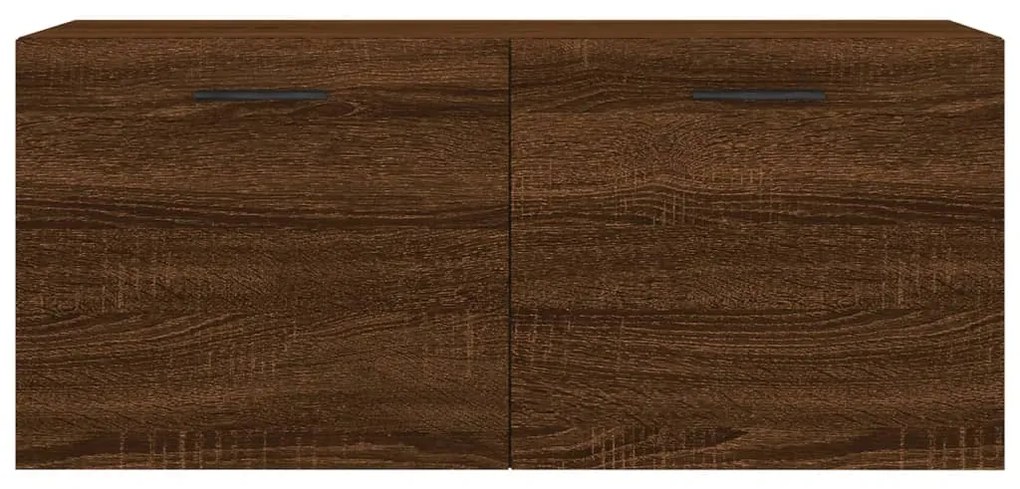 Armário parede 80x36,5x35cm derivados madeira carvalho castanho
