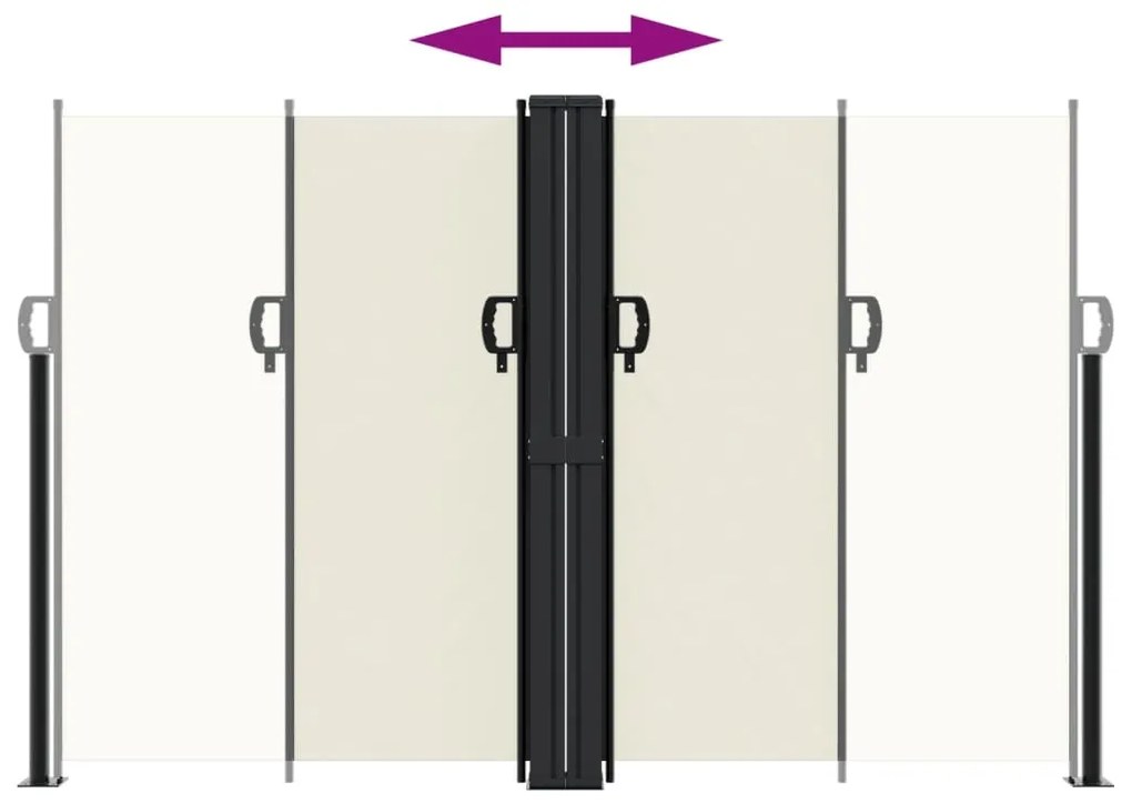 Toldo lateral retrátil 160x1200 cm creme