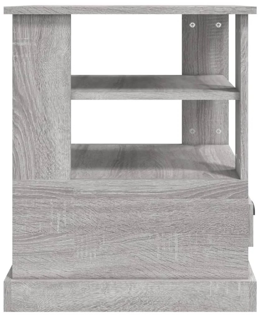 Mesa de apoio 50x50x60 cm derivados de madeira cinzento sonoma