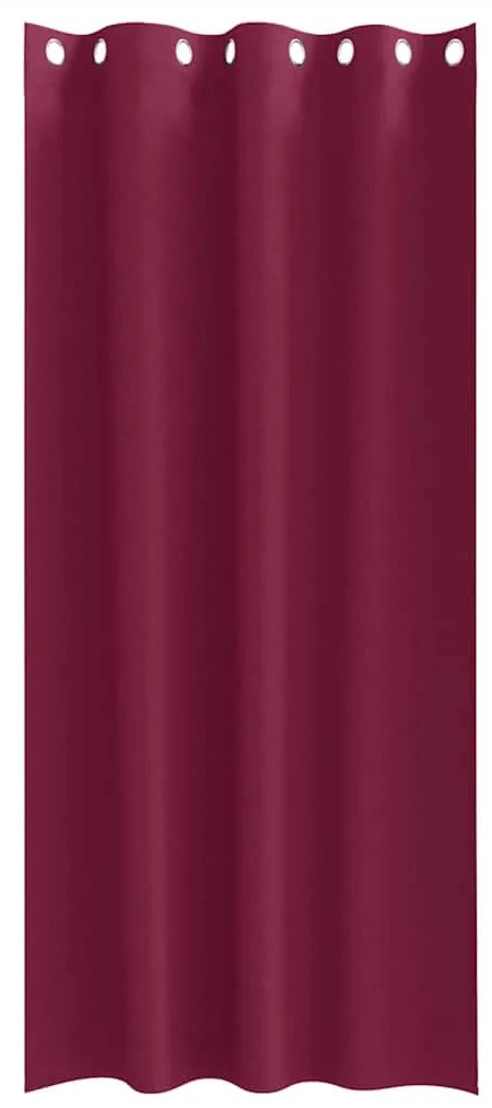 Cortinas 2 pcs Vinho Vermelho 225 x 140 cm Poliéster
