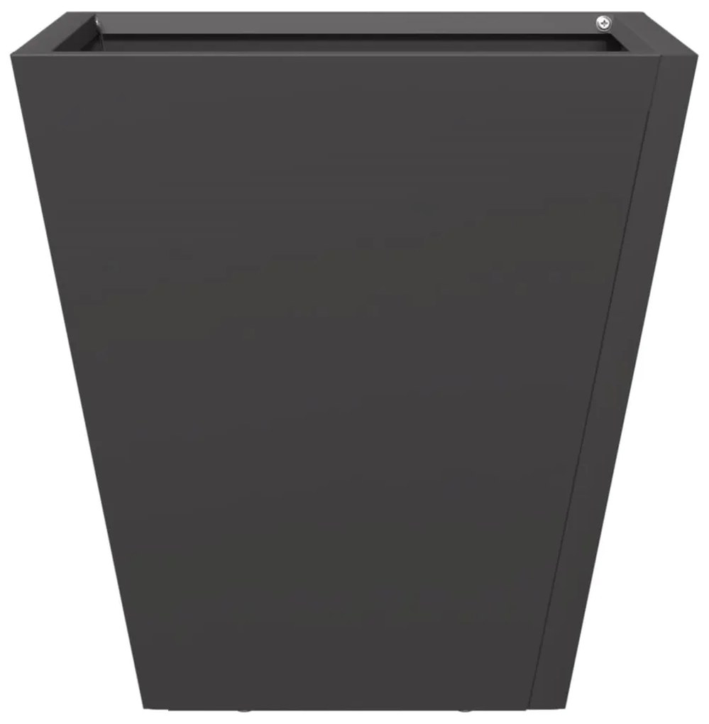 Vaso/floreira de jardim 30x30x30 cm aço preto