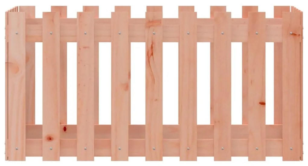 Canteiro elevado c/ design de cerca 100x50x50cm madeira douglas