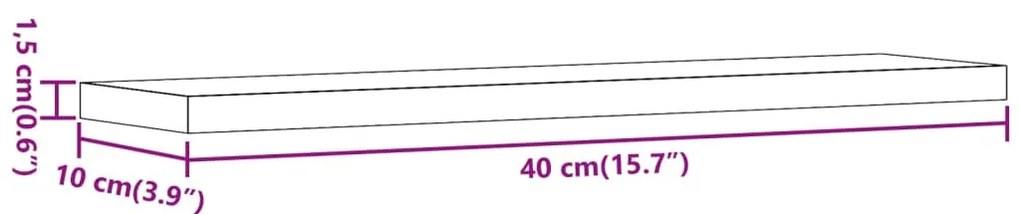Prateleiras de parede 4 pcs derivados de madeira madeira velha