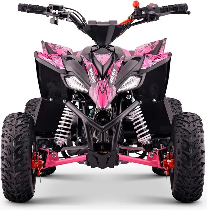 Mini moto 4 gasolina para crianças de gasolina 110cc Roan Ratte R6 R-N-1,C/ marcha-atrás e limitador velocidade Rosa