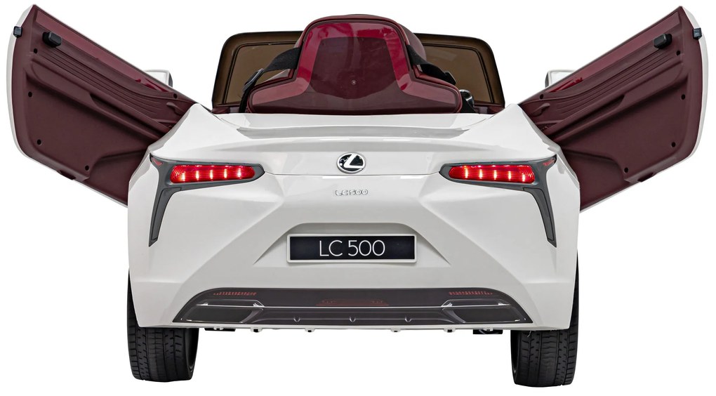 Carro elétrico para Crianças 12V Lexus LC500 Rodas de EVA, Assento de couro Branco