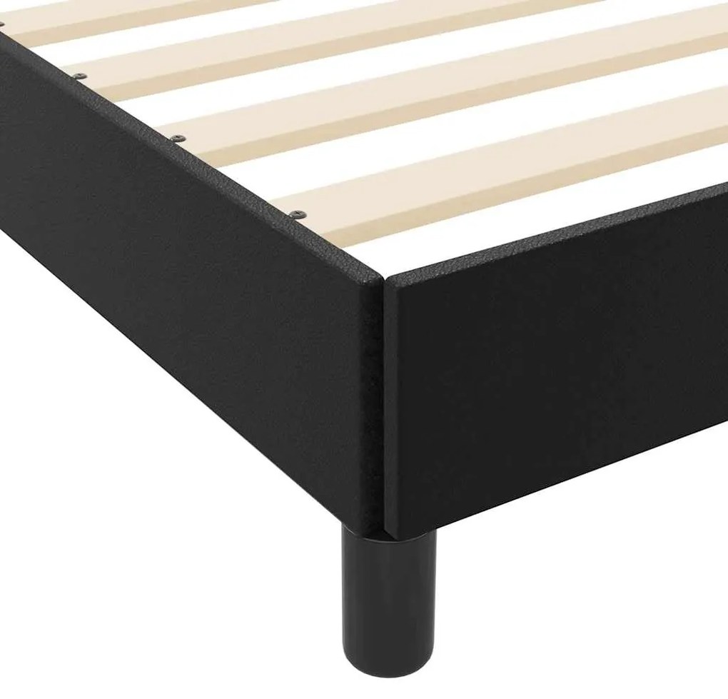 Cama Outros Preto 140 x 190 cm Couro sintético