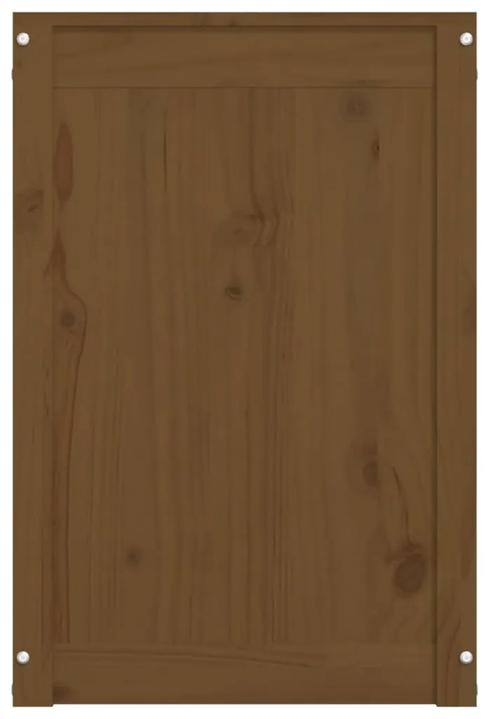 Caixa p/ roupa 88,5x44x66 cm madeira pinho maciça castanho mel